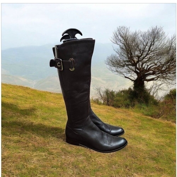 Strimma Shoes - Strimma Women's Luxury chocolate Leather Lined Low Heel Tall Boots Size EU 38